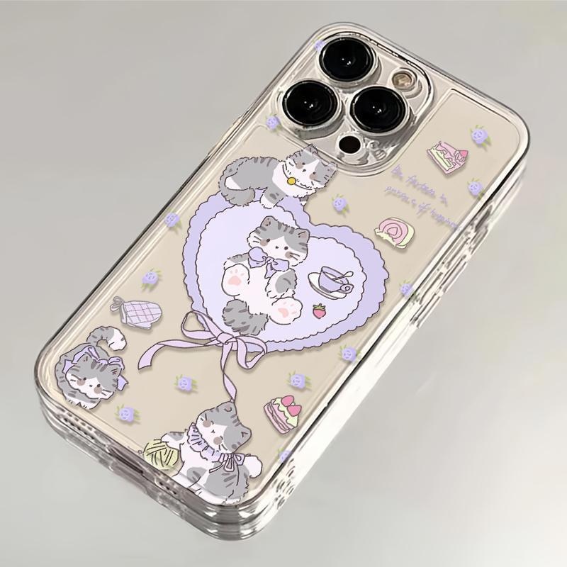 2025爱心小猫适用于苹果17PROMAX手机壳iPhone16可爱15新款14软壳