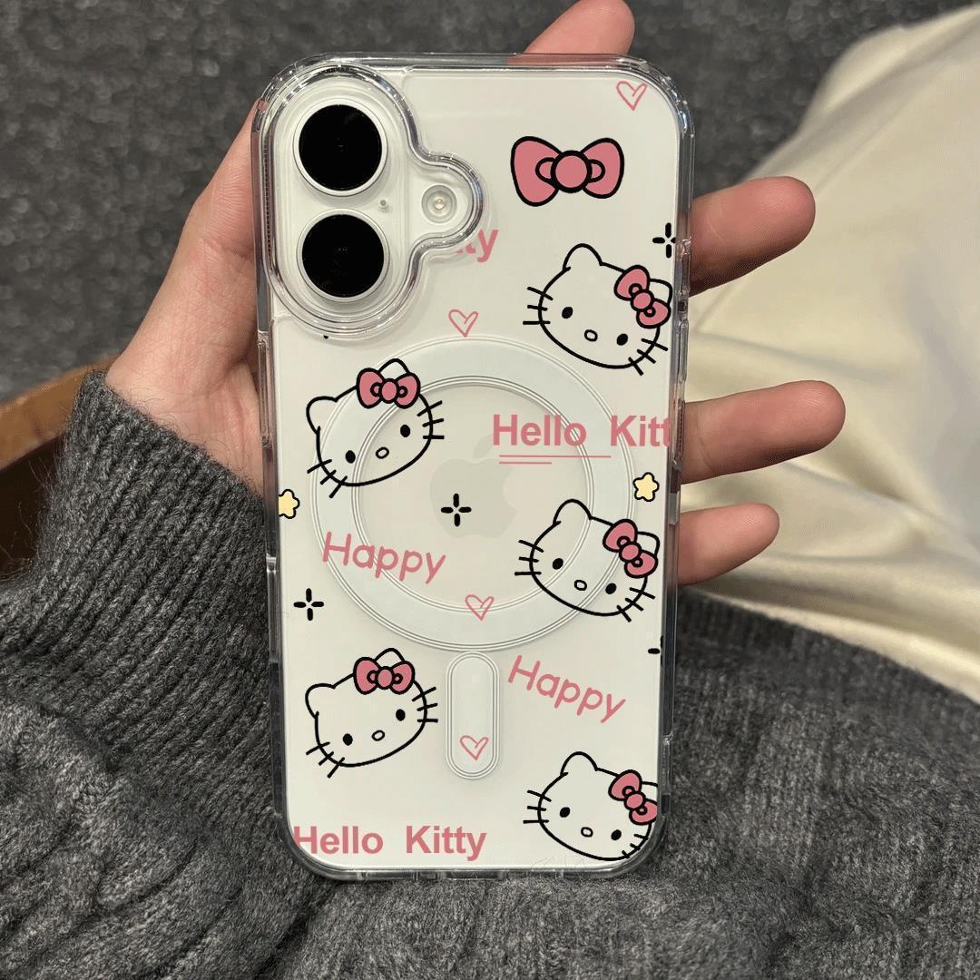 2025满屏凯蒂猫适用于苹果17手机壳iPhone16PROMAX新款15硬壳14