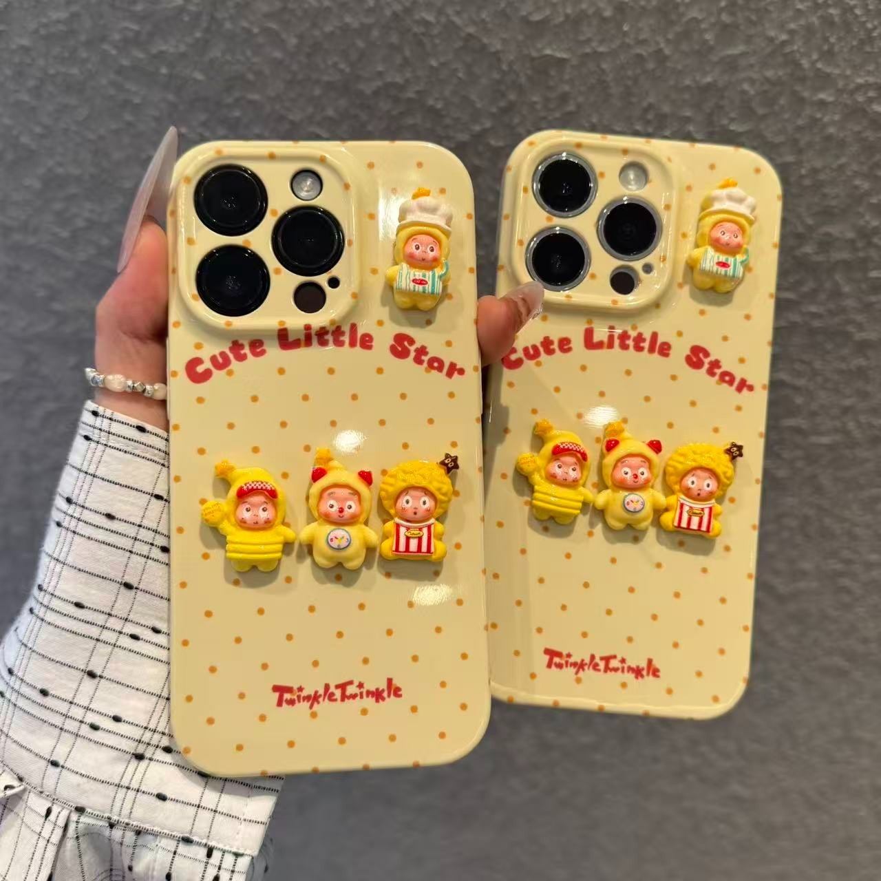 2025适用苹果17promax菲林手机壳16/15可爱卡通星星人公仔华为