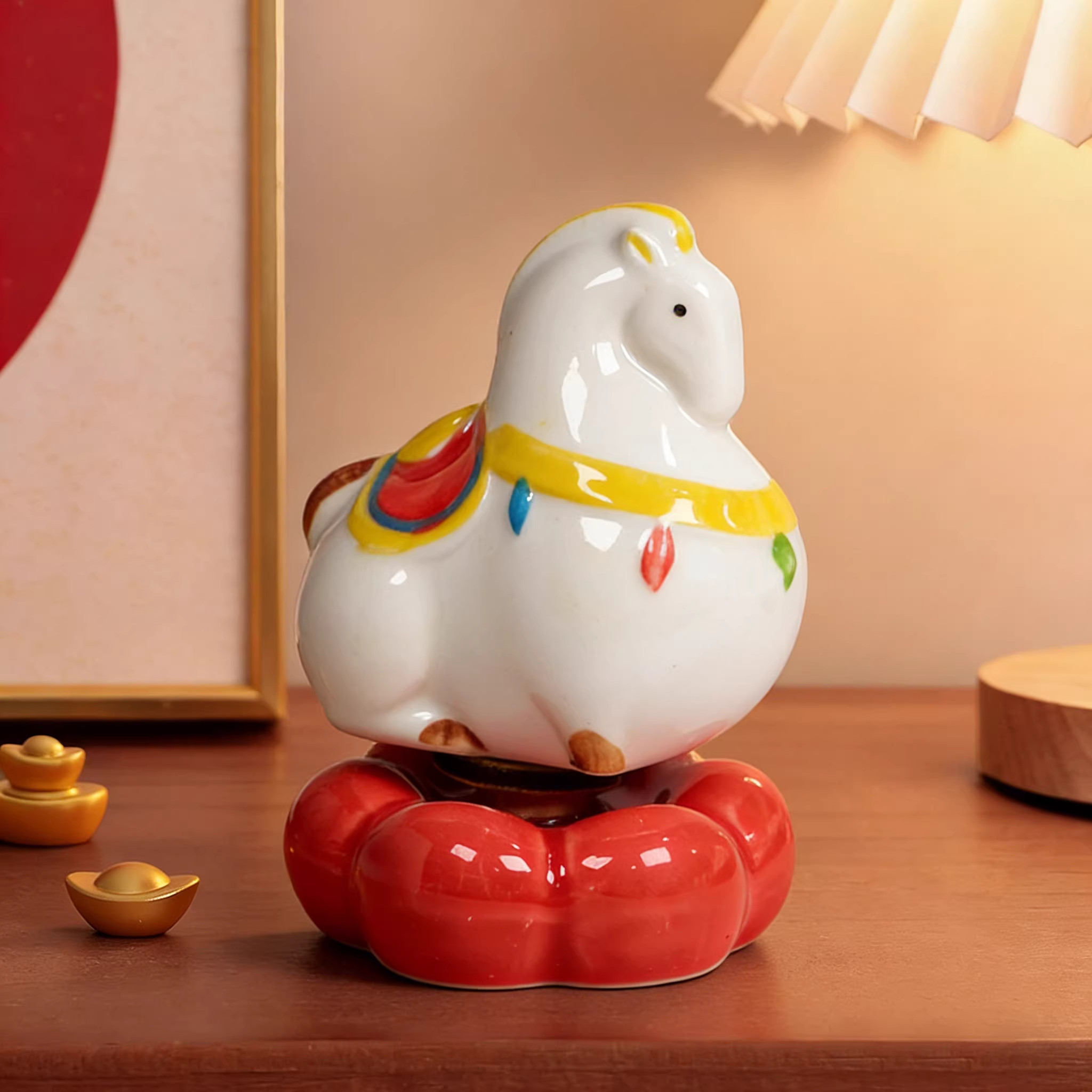 西安文创纪念品唐三彩转转小马图片