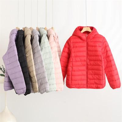 2024新轻薄羽绒棉服棉衣女秋冬工装棉袄短款宽松连帽纯色保暖外套
