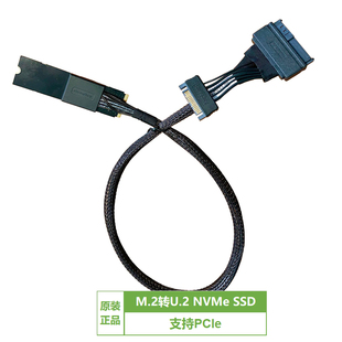 安费诺 M.2转U.2 NVMe SSD,M.2 to SFF-8639转接线,含SATA电源