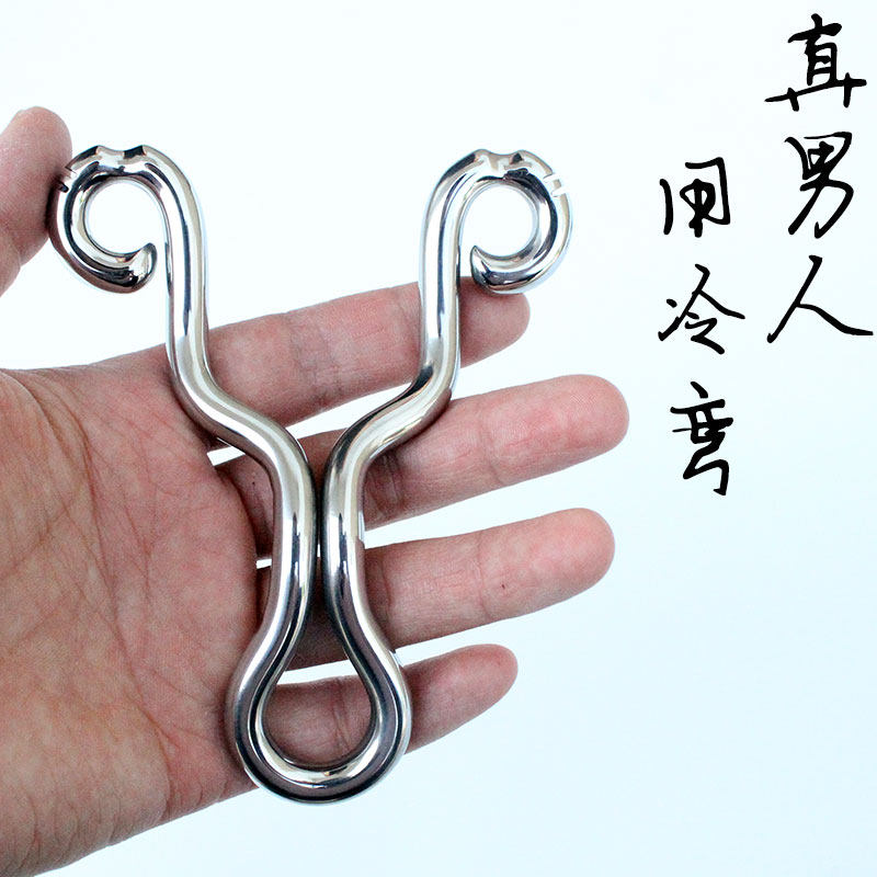 纯手工冷弯藏羚羊弹弓 304不锈钢弹工镜面抛光传统弹弓圆翘脚