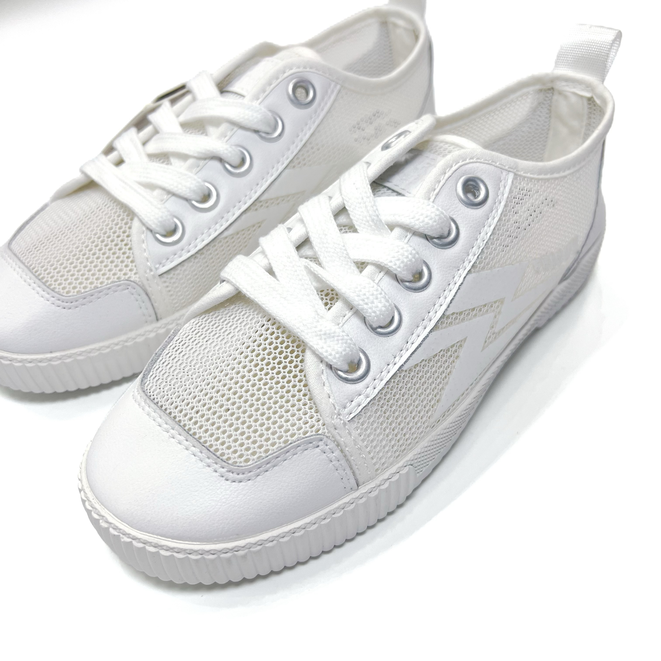 飞跃网面小白鞋（白白拼色）13006