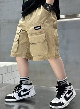 男童短裤夏季工装2024新款韩版休闲裤儿童中裤五分裤中大童装裤子