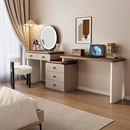 2025新款 梳妆台书桌二合一中古奶油风卧室化妆桌床尾斗柜一体 法式