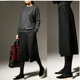 羊毛呢阔腿裤 女高腰宽松直筒大脚裤 七分裤 秋冬大码 加厚呢子靴裤 子