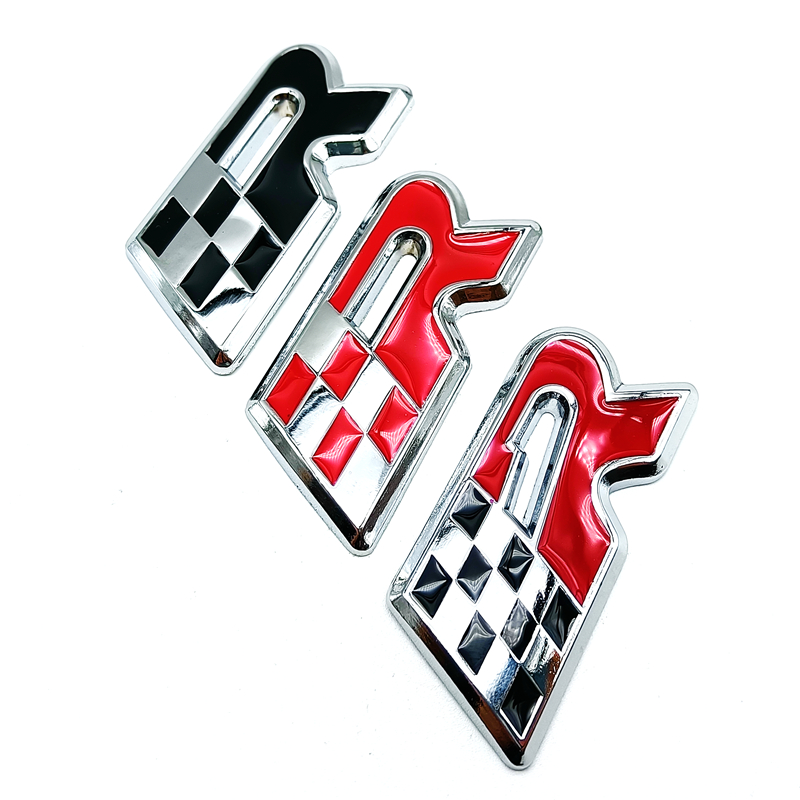 赛旗r cupra改装标 黑白格r车标 改装车贴标