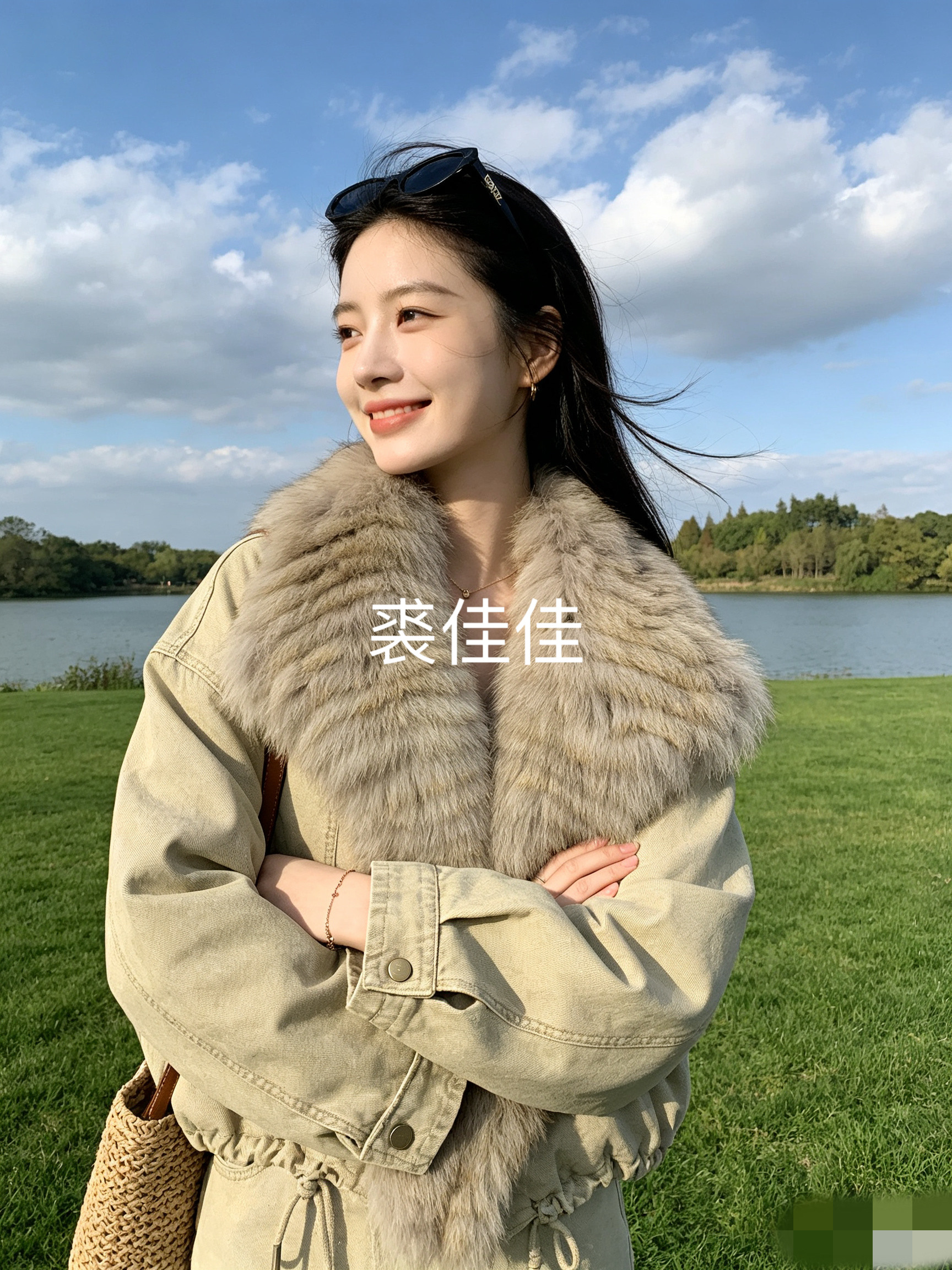 26年狐狸毛大毛领可脱卸真皮草皮草