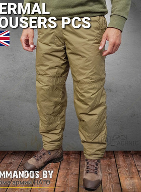 英军PCS军版公发防寒裤户外保暖棉裤滑雪全开御寒拉链裤内胆罩裤