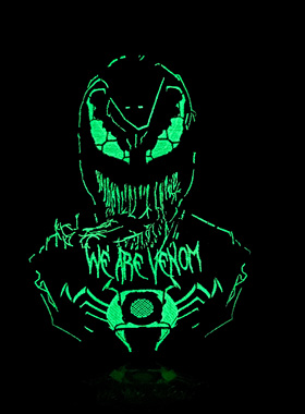 进口法国MECH-X毒液士气章战术魔术贴BLACK SYMBIOTE