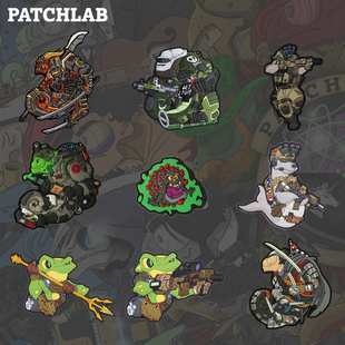 德国PATCHLAB海豹突击队士气章战术青蛙魔术贴章变色龙背包补丁