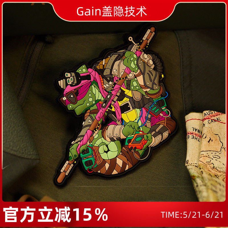 德国PATCHLAB大牌士气章超级英雄变色龙魔术贴章臂章背包补丁胶章