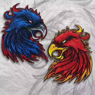 Embroidery 美國(guó)GP Phoenix Patch Grumpy 士氣章臂章刺繡魔術(shù)貼