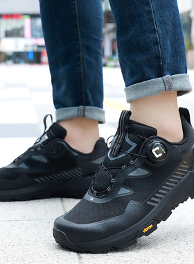 君洛克战术博士低帮U扣快穿鞋登山透气防滑户外休闲徒步鞋R21064