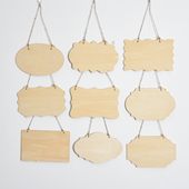 木片空白木质板幼儿园环创装 饰材料diy手工制作创意墙面挂饰吊牌