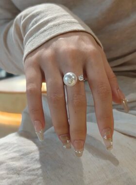2026新款爆款珍珠戒指女轻奢高级感气质时尚百搭指环小众生日礼物