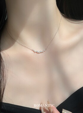 925纯银星星微笑项链女轻奢小众高级设计感精致锁骨链2026年新款