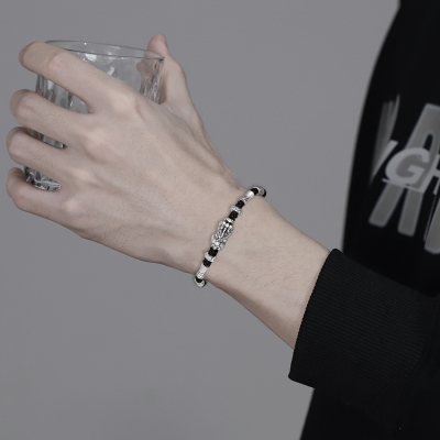 2025新款竹节貔貅手链男士新中式复古手串锦鲤手绳生日礼物送男生