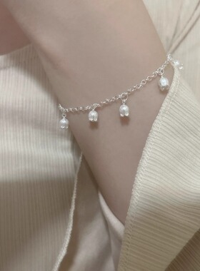 925银铃兰花手链女生轻奢小众精致高级感简约气质手环送闺蜜礼物