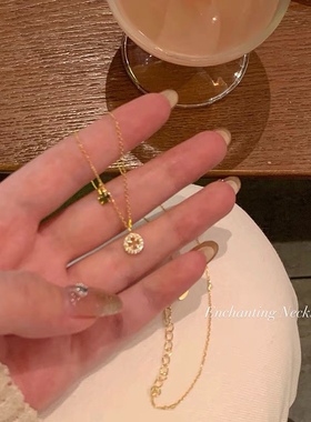 925银项链女款2026新款轻奢小众高级设计感锁骨链颈链吊坠送礼物