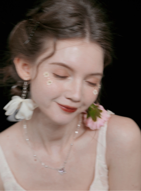 俗集原创设计  手工定制花朵耳环耳夹