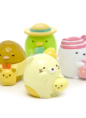 卡通创意立体树脂精灵生物抱精灵书本园艺多肉花插插件居家装饰