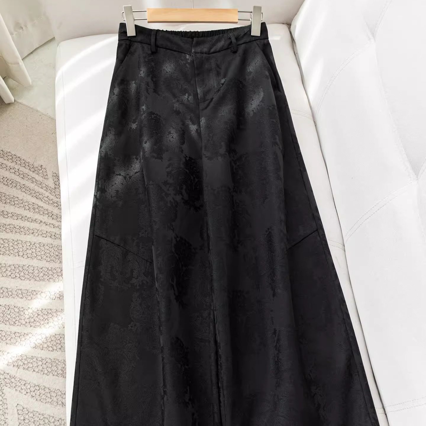 新中式国风休闲裤 新款高腰显瘦提花花苞直筒阔腿裤U17023,女装/女士精品,裤子,淘宝优惠券,粉丝福利购,淘宝优惠卷