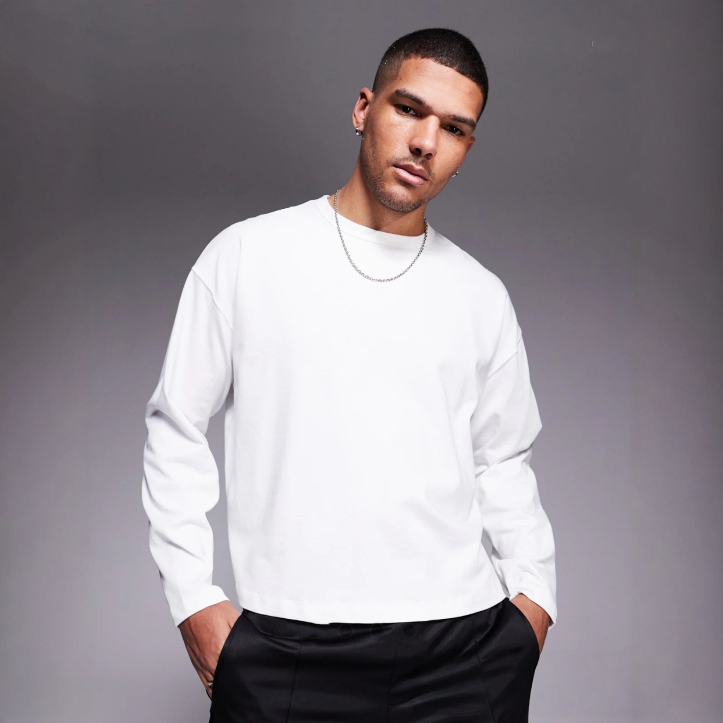 美式短款纯棉上衣长袖