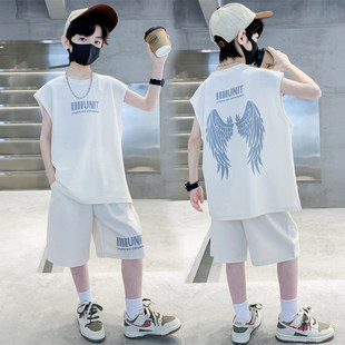 男童夏装背心套装2026新款运动夏款中大儿童装夏季痞帅气时髦潮酷