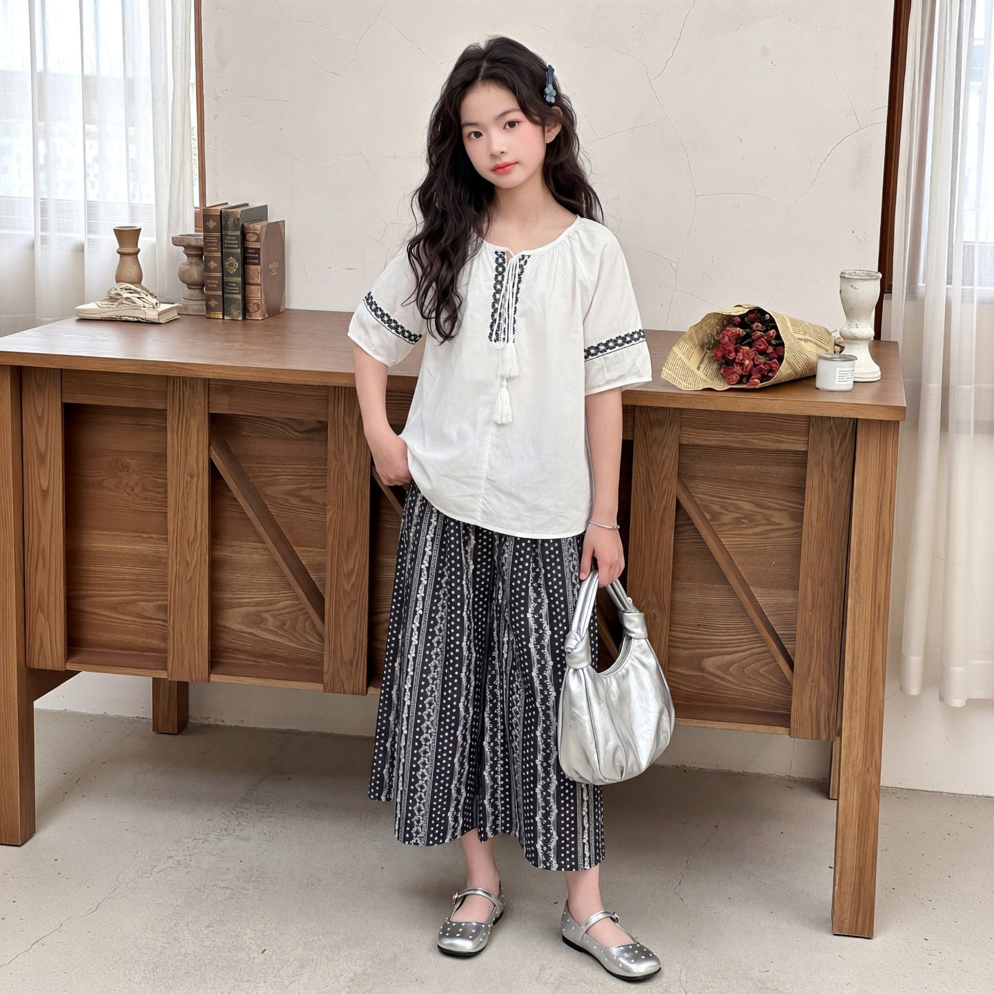 女童夏装韩系套装2026新款独特漂亮小女孩衣服儿童夏季波西米亚风