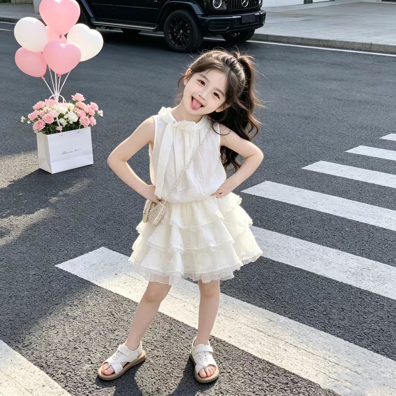 女童连衣裙夏季2026新款儿童洋气独特漂亮夏装超好看小女孩公主裙