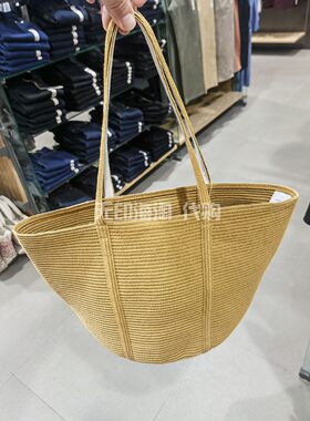 MUJI无印良品纸编托特包女单肩包