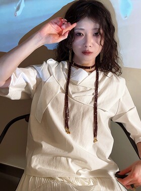《荆棘玫瑰》原创红石榴石925银电镀24k金定位玫瑰扣缠绕超长项链