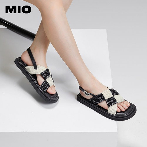 米奥休闲编织凉鞋MIO复古