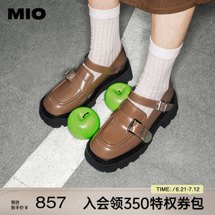 高跟显瘦甜酷厚底牛津鞋 松糕鞋 沈月同款 女鞋 MIO米奥秋季