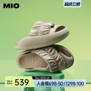 高跟度假摇摇底女鞋 谢娜同款 MIO米奥舒芙蕾夏季 拖鞋 外穿勃肯凉鞋