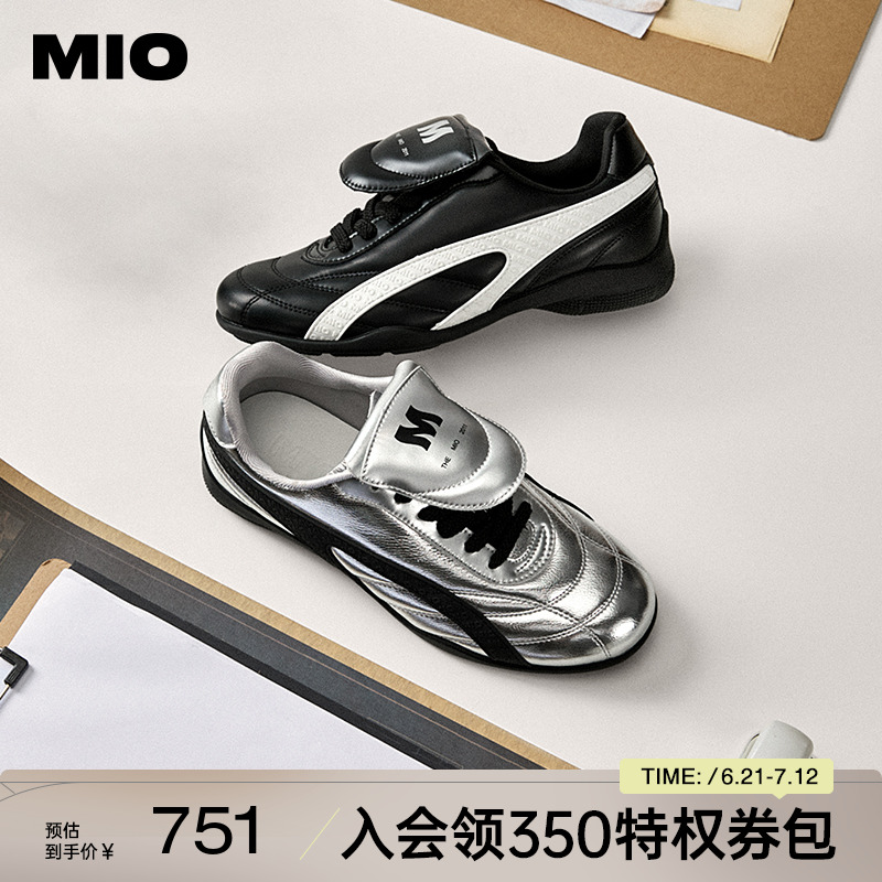 [陈瑶同款]MIO米奥2025春季新款芭蕾风德训鞋圆头休闲运动赛车鞋