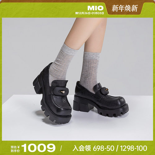 米奥乐福鞋MIO复古深口单鞋女