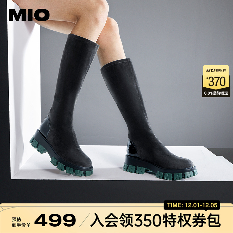 MIO米奥冬季圆头高筒弹力靴