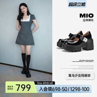 MIO米奥洛丽塔高跟单鞋 蝴蝶跟高9cm浅口玛丽珍鞋 女 张婧仪同款