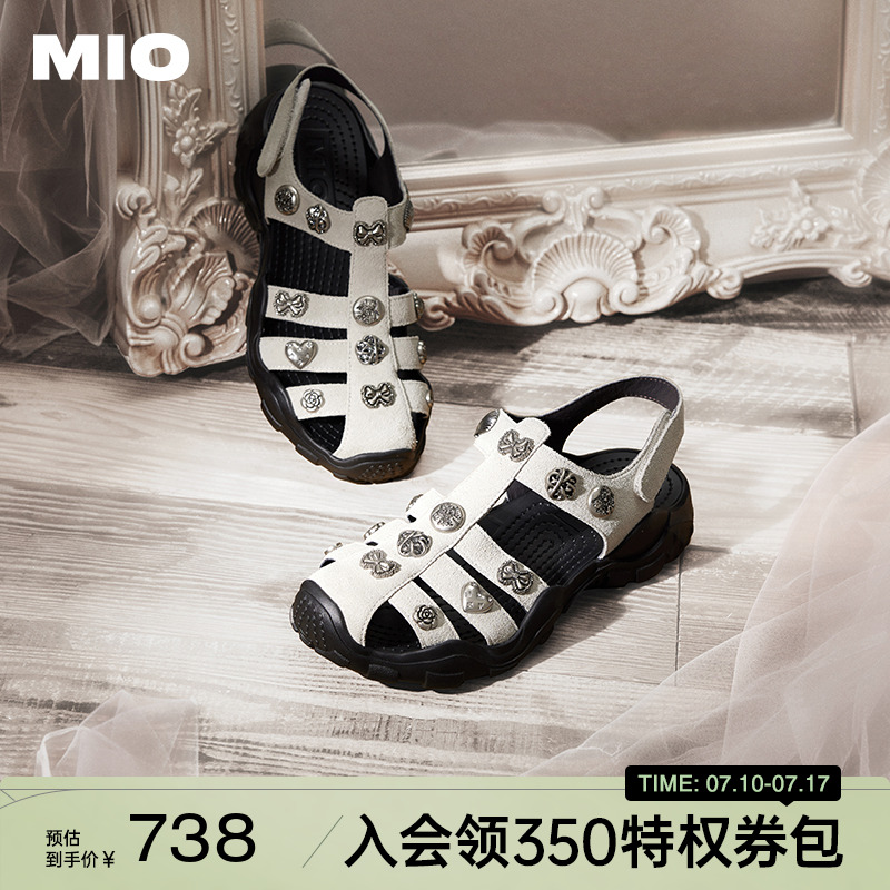 MIO米奥新款洞洞鞋运动凉鞋