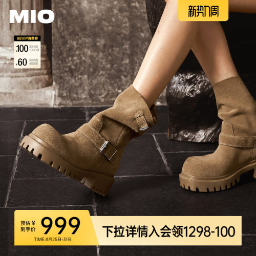 MIO米奥阔筒堆堆靴西部靴