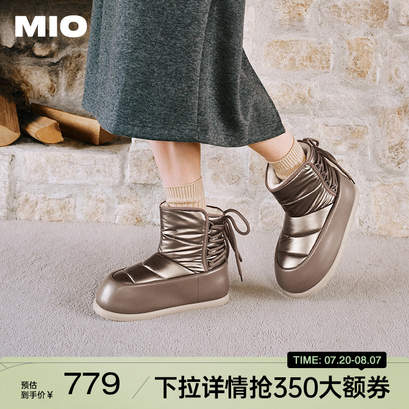 【李菲儿同款】MIO米奥2024冬季新款加绒羊毛雪地靴保暖短靴女
