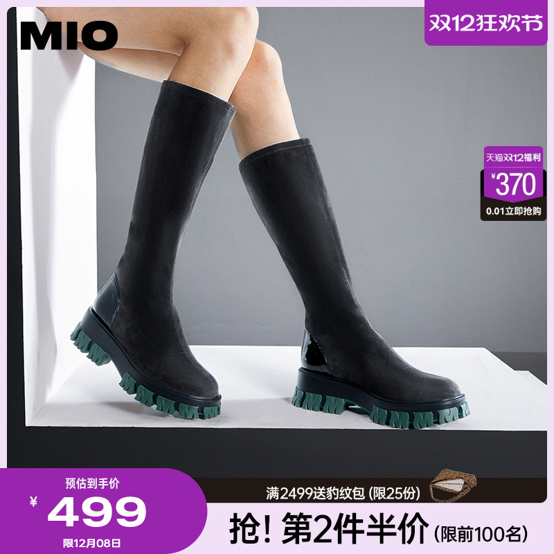 MIO米奥冬季圆头高筒弹力靴