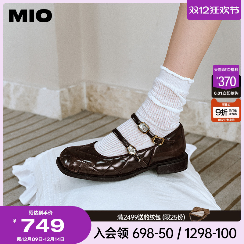 米奥MIO复古时髦玛丽珍闪钻袢带