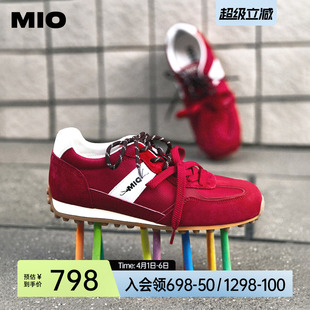 女鞋 MIO米奥休闲鞋 内增高2.5cm复古板鞋 德训鞋 春夏款 芭蕾阿甘鞋