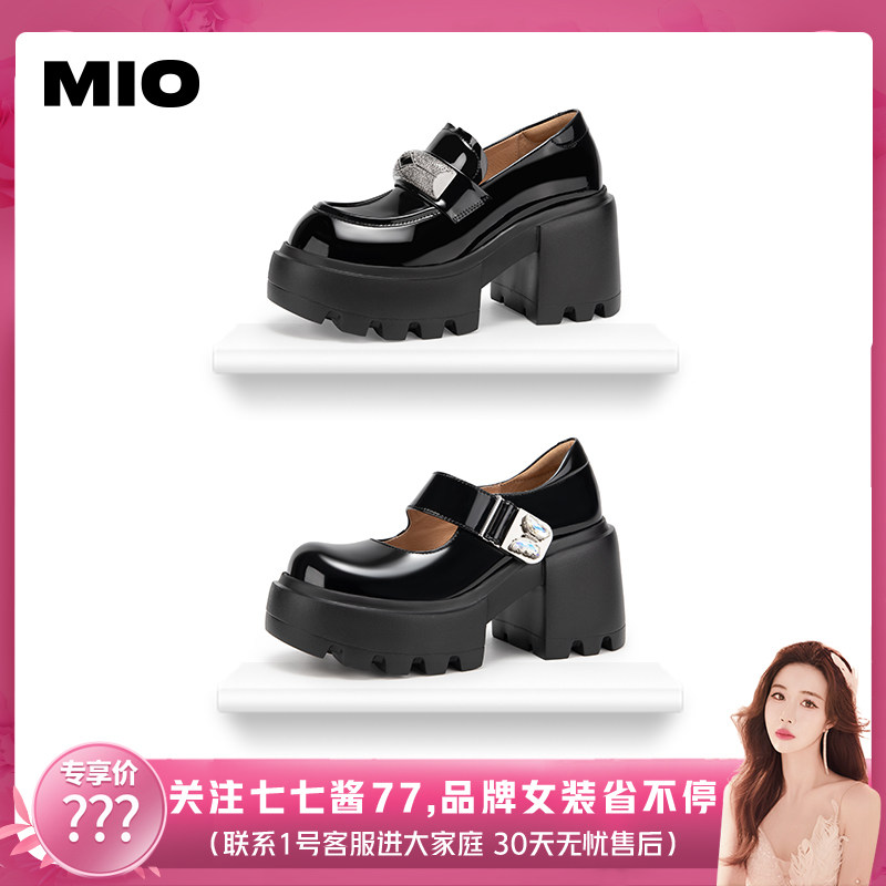 【七七酱直播间】MIO米奥玛丽珍乐福鞋女高跟厚底黑色小皮鞋单鞋,女鞋,玛丽珍鞋,淘宝优惠券,粉丝福利购,淘宝优惠卷