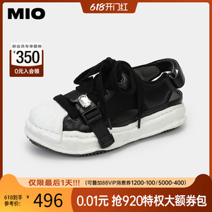 MIO米奥圆头低帮时髦板鞋舒适小闪钻时尚休闲沙滩鞋溶解鞋女鞋