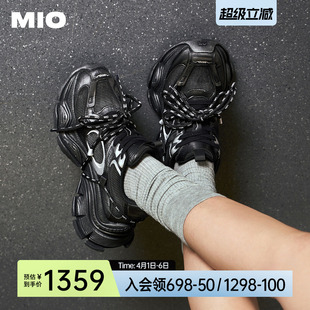 新款 2026春季 休闲鞋 运动鞋 女鞋 圆头厚底6cm增高老爹鞋 MIO米奥时尚
